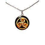 Fashion, accesorii si bijuterii - Femei - Bijuterii femei - Coliere femei - Colier Triskerion cu strasuri, in cutie cadou, design contrastant, bijuterie unisex CLNs27 - Infinity.ro
