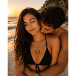 Fashion, accesorii si bijuterii - Femei - Bijuterii femei - Coliere femei - Colier Triskerion cu strasuri, in cutie cadou, design contrastant, bijuterie unisex CLNs27 - Infinity.ro
