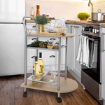 Casa si Gradina - Mobilier - Mese si birouri - Masute de cafea - Masuta de servire, fag/argintie, LIMA - Infinity.ro