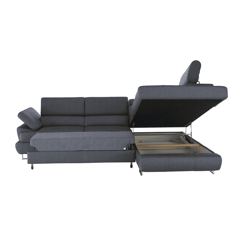 Casa si Gradina - Mobilier - Canapele si coltare - Coltare - Set coltar cu spatiu de depozitare, gri, dreapta, BUTON R - Infinity.ro