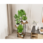 Casa si Gradina - Gradinarit si plante - Plante si ghivece - Ghivece si suporturi - Suport de flori din metal, negru/lemn rustic, ADITE - Infinity.ro