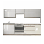 Casa si Gradina - Mobilier - Seturi de mobilier - Seturi bucatarie - Ansamblu sectorial de bucatarie, stejar sonoma/alb extra lucios HG, LINE NEW - Infinity.ro