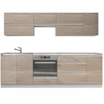 Casa si Gradina - Mobilier - Seturi de mobilier - Seturi bucatarie - Set bucatarie 2,6 m, alb/stejar sonoma, LINE NEW - Infinity.ro