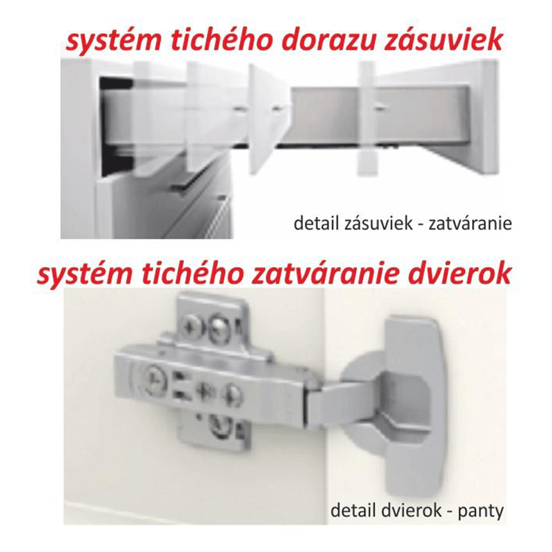Casa si Gradina - Mobilier - Seturi de mobilier - Seturi bucatarie - Set bucatarie 2,6 m, alb/stejar sonoma, LINE NEW - Infinity.ro