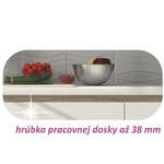 Casa si Gradina - Mobilier - Seturi de mobilier - Seturi bucatarie - Set bucatarie 2,6 m, alb/stejar sonoma, LINE NEW - Infinity.ro