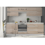Casa si Gradina - Mobilier - Seturi de mobilier - Seturi bucatarie - Set bucatarie 2,6 m, alb/stejar sonoma, LINE NEW - Infinity.ro