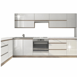 Casa si Gradina - Mobilier - Seturi de mobilier - Seturi bucatarie - Ansamblu sectorial de bucatarie, stejar sonoma/alb extra lucios HG, LINE NEW - Infinity.ro
