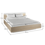 Casa si Gradina - Mobilier - Seturi de mobilier - Seturi dormitor - Set dormitor (pat 180x200 cm), stejar sonoma/ alb, GABRIELA NEW - Infinity.ro