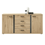 Casa si Gradina - Mobilier - Comode si corpuri - Comode - Comoda, stejar artizan / negru, KANODE - Infinity.ro