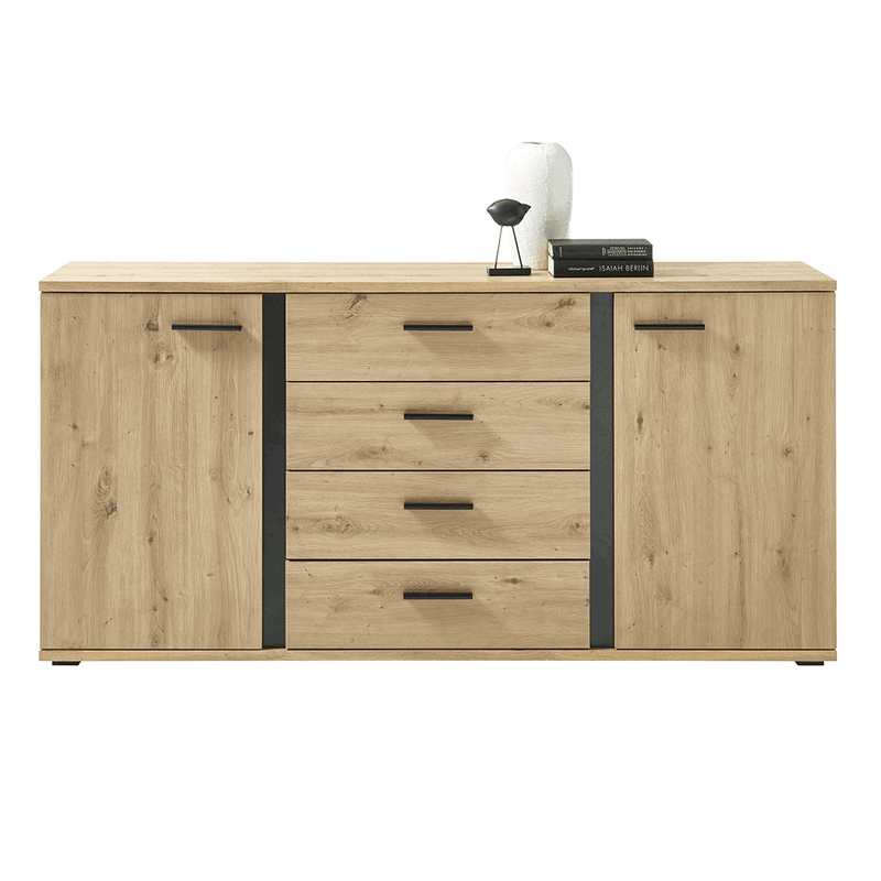 Casa si Gradina - Mobilier - Comode si corpuri - Comode - Comoda, stejar artizan / negru, KANODE - Infinity.ro