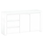 Casa si Gradina - Mobilier - Comode si corpuri - Comode - Comoda 2D3S, alb lucios, LINDY - Infinity.ro