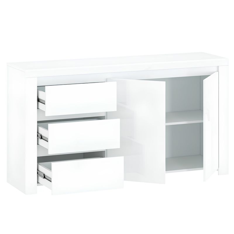 Casa si Gradina - Mobilier - Comode si corpuri - Comode - Comoda 2D3S, alb lucios, LINDY - Infinity.ro