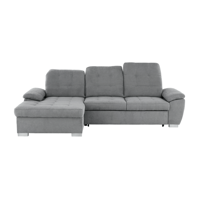 Casa si Gradina - Mobilier - Canapele si coltare - Coltare - Coltar, mustar tesatura, gri, stanga, EVANGELIN - Infinity.ro