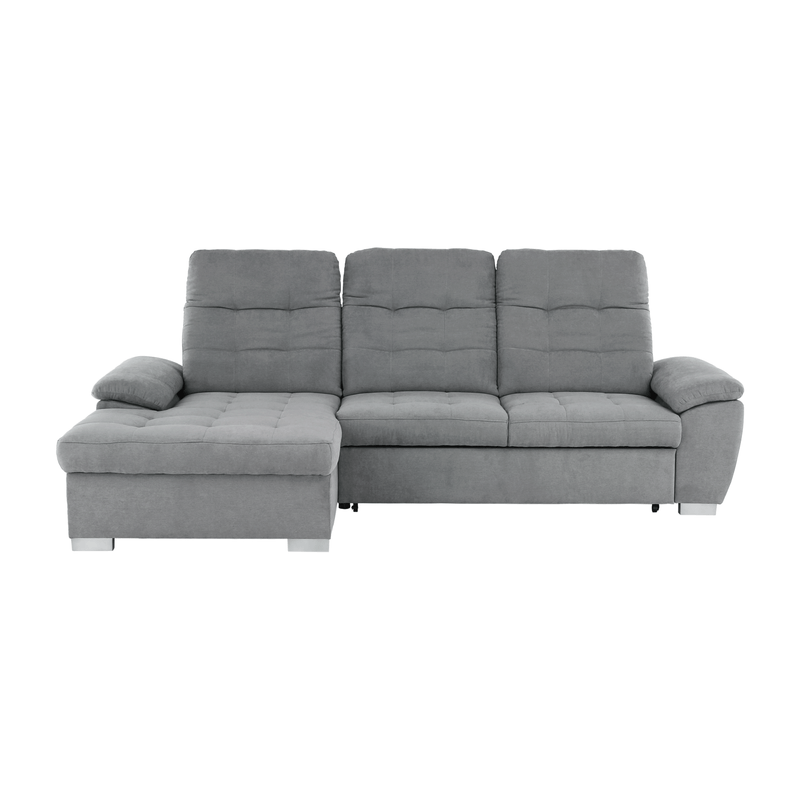 Casa si Gradina - Mobilier - Canapele si coltare - Coltare - Coltar, mustar tesatura, gri, stanga, EVANGELIN - Infinity.ro