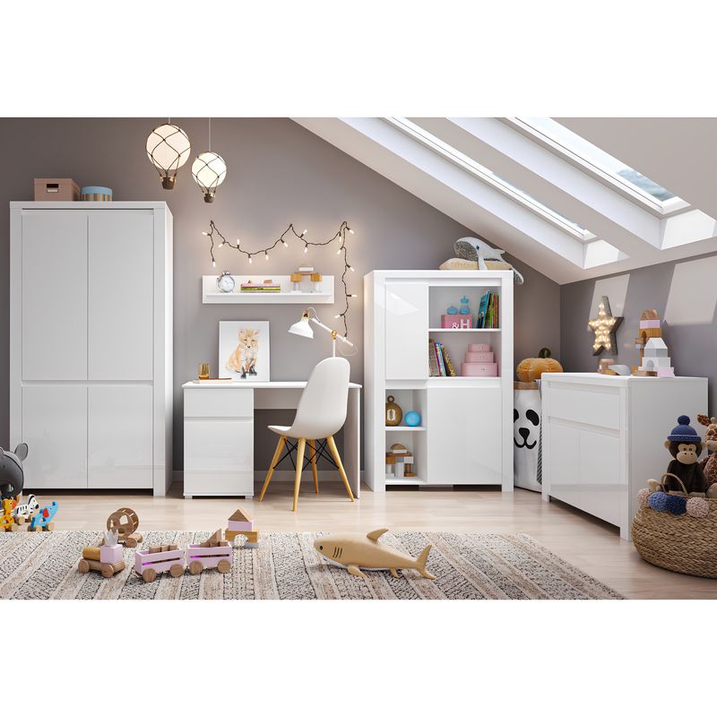 Casa si Gradina - Mobilier - Dulapuri si sifoniere - Dulapuri - Dulap 4D, alb lucios, LINDY - Infinity.ro