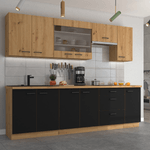 Electronice si Electrocasnice - Masini de spalat vase - Accesorii masini de spalat vase - Usa pentru masina de spalat vase, stejar artizan/ negru mat, MONRO ZM 570x446 - Infinity.ro