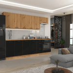 Electronice si Electrocasnice - Masini de spalat vase - Accesorii masini de spalat vase - Usa pentru masina de spalat vase, stejar artizan/ negru mat, MONRO ZM 570x446 - Infinity.ro