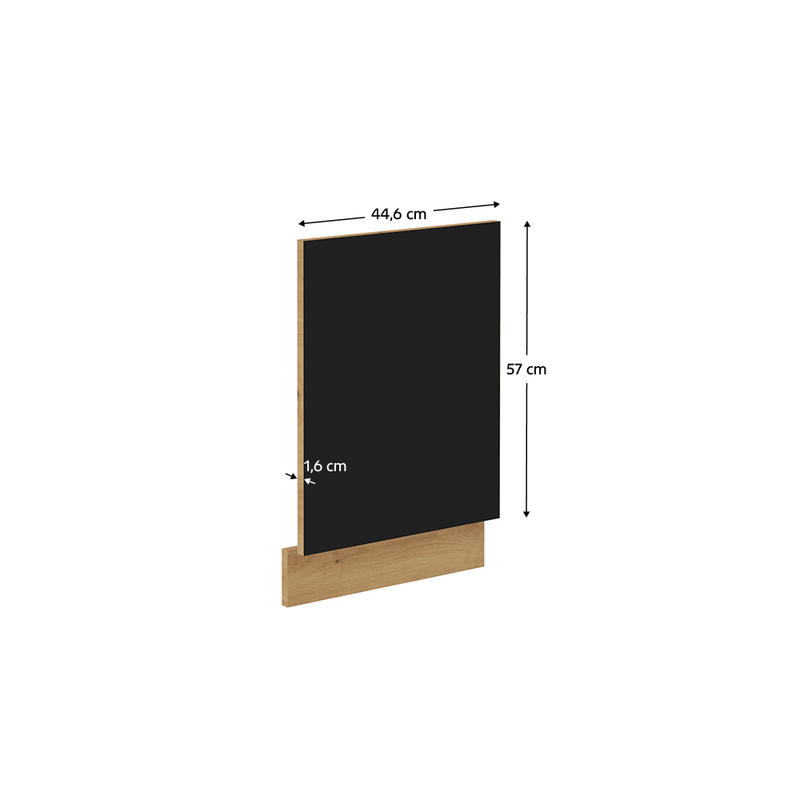 Electronice si Electrocasnice - Masini de spalat vase - Accesorii masini de spalat vase - Usa pentru masina de spalat vase, stejar artizan/ negru mat, MONRO ZM 570x446 - Infinity.ro