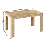 Casa si Gradina - Mobilier - Mese si birouri - Mese bucatarie si dining - Masa de bucatarie, stejar sonoma, 140x80 cm, GENERAL NEW - Infinity.ro