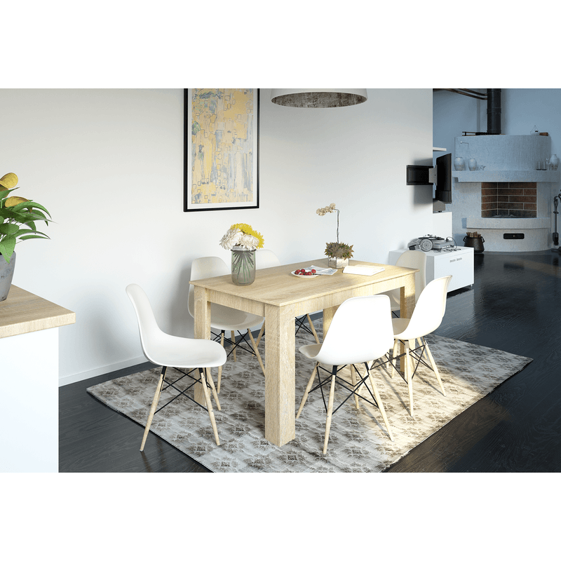 Casa si Gradina - Mobilier - Mese si birouri - Mese bucatarie si dining - Masa de bucatarie, stejar sonoma, 140x80 cm, GENERAL NEW - Infinity.ro