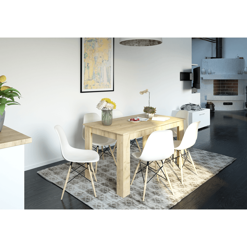 Casa si Gradina - Mobilier - Mese si birouri - Mese bucatarie si dining - Masa de bucatarie, stejar artisan, 140x80 cm, GENERAL NEW - Infinity.ro