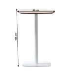 Casa si Gradina - Mobilier - Mese si birouri - Mese living - Masa de bar, stejar / alb, MDF / metal, diametru 60 cm, HARLOV - Infinity.ro
