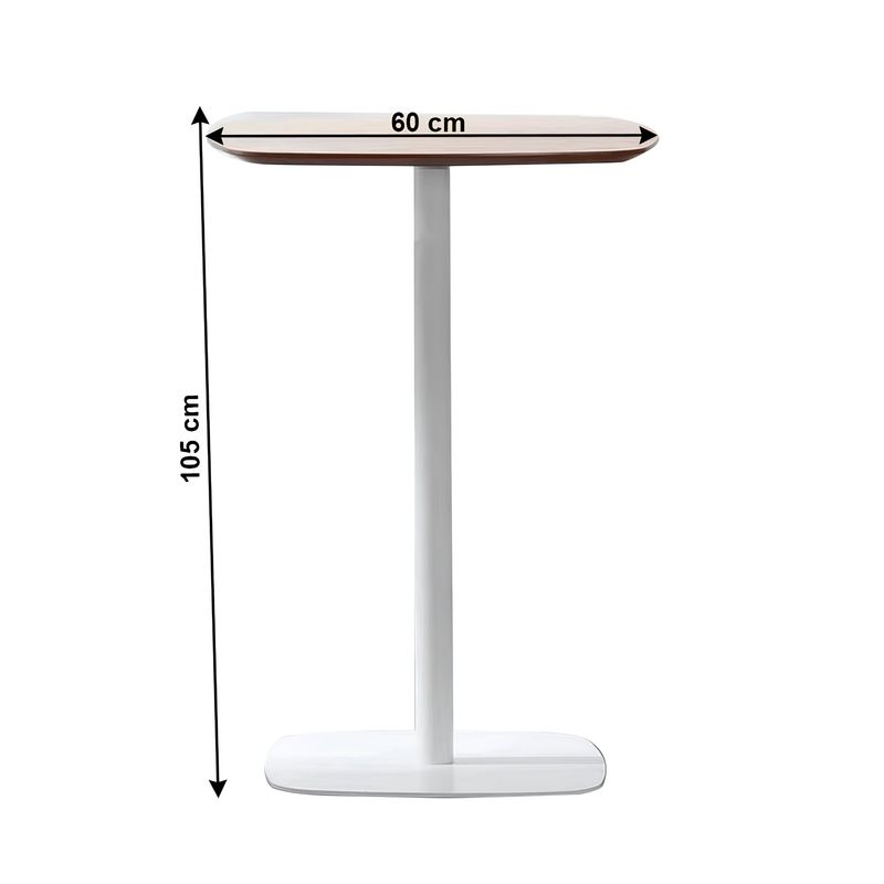 Casa si Gradina - Mobilier - Mese si birouri - Mese living - Masa de bar, stejar / alb, MDF / metal, diametru 60 cm, HARLOV - Infinity.ro