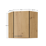 Casa si Gradina - Mobilier - Dulapuri si sifoniere - Dulapuri - Dulap superior, negru mat / stejar artizan, MONRO 60/60 GN-72 1F - Infinity.ro