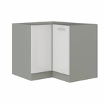 Casa si Gradina - Mobilier - Comode si corpuri - Corpuri bucatarie - Cabinet inferior, alb extra lucios/gri, PRADO 90/90 DN BB - Infinity.ro