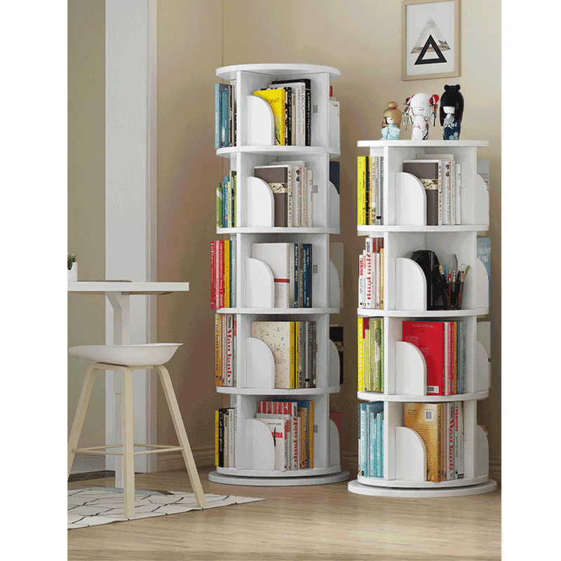 Casa si Gradina - Mobilier - Biblioteci si rafturi - Rafturi - Raft pivotant, 4 polite, alb, ERION TIP 1 + cadou - Infinity.ro