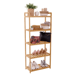 Casa si Gradina - Mobilier - Biblioteci si rafturi - Rafturi - Raft cu 5 polite, bambus natural, FIORE TIP 3 - Infinity.ro