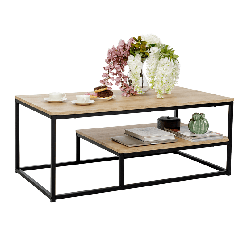 Casa si Gradina - Mobilier - Mese si birouri - Masute de cafea - Masuta de cafea, stejar deschis / negru, LARON - Infinity.ro
