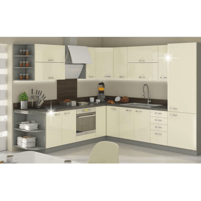 Casa si Gradina - Mobilier - Dulapuri si sifoniere - Dulapuri - Dulap inalt pentru produse alimentare, alb extra lucios, PRADO 40 DK-210 2F - Infinity.ro