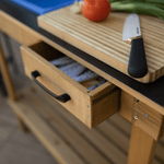 Casa si Gradina - Gradina si terasa - Mobilier exterior - Mese gradina - Masa de gradina cu chiuveta lemn / maro, BARDY - Infinity.ro
