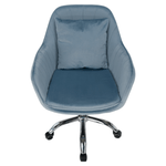Casa si Gradina - Mobilier - Scaune si fotolii - Scaune - Scaun de birou, tesatura de catifea albastra / crom, KLIAN - Infinity.ro
