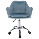 Casa si Gradina - Mobilier - Scaune si fotolii - Scaune - Scaun de birou, tesatura de catifea albastra / crom, KLIAN - Infinity.ro