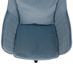 Casa si Gradina - Mobilier - Scaune si fotolii - Scaune - Scaun de birou, tesatura de catifea albastra / crom, KLIAN - Infinity.ro