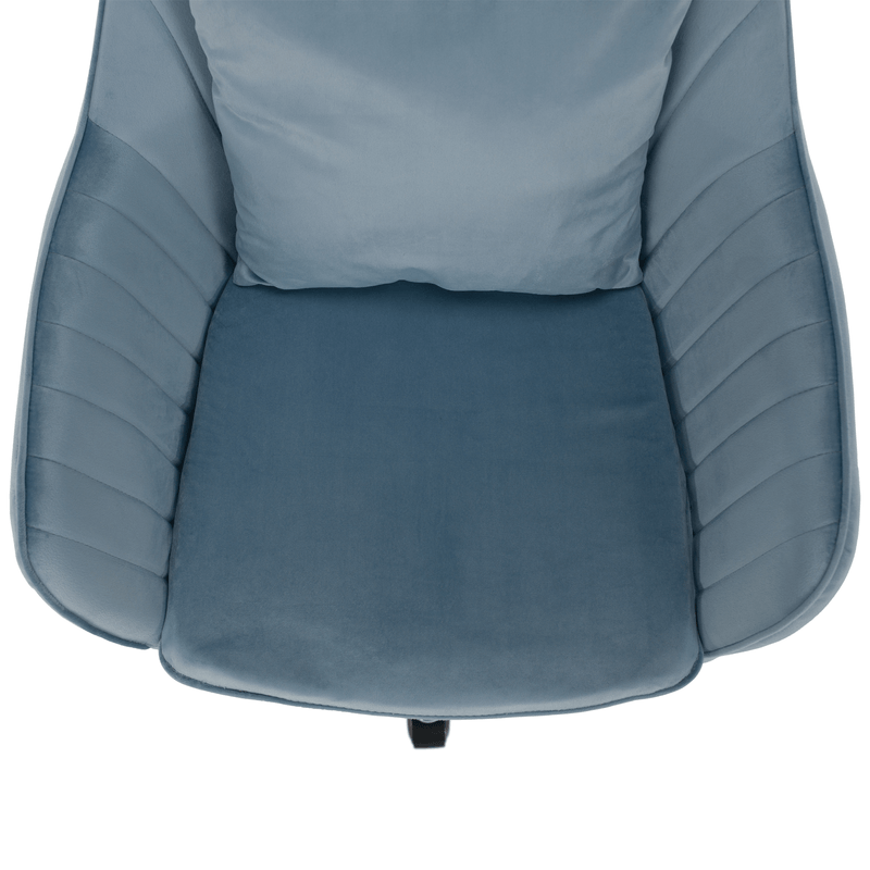 Casa si Gradina - Mobilier - Scaune si fotolii - Scaune - Scaun de birou, tesatura de catifea albastra / crom, KLIAN - Infinity.ro