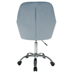 Casa si Gradina - Mobilier - Scaune si fotolii - Scaune - Scaun de birou, tesatura de catifea albastra / crom, KLIAN - Infinity.ro