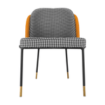 Casa si Gradina - Mobilier - Scaune si fotolii - Scaune - Scaun de luat masa, model alb-negru / piele ecologica camel, KIRNA - Infinity.ro