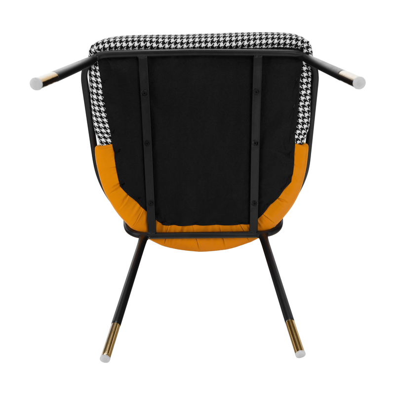 Casa si Gradina - Mobilier - Scaune si fotolii - Scaune - Scaun de luat masa, model alb-negru / piele ecologica camel, KIRNA - Infinity.ro