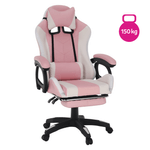 Casa si Gradina - Mobilier - Scaune si fotolii - Scaune - Scaun de birou/joc cu iluminare LED RGB, roz/alb, JOVELA - Infinity.ro