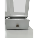 Casa si Gradina - Mobilier - Comode si corpuri - Masute de toaleta - Masa de toaleta cu taburet, gri / argintiu, REGINA NEW - Infinity.ro