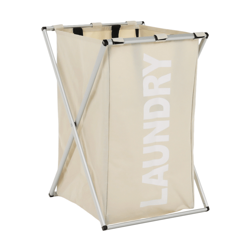 Market - Spalare si intretinere rufe - Uscatoare de rufe si accesorii - Cos de rufe din panza, gri-bej, LAUNDRY NEW TYP 1 - Infinity.ro