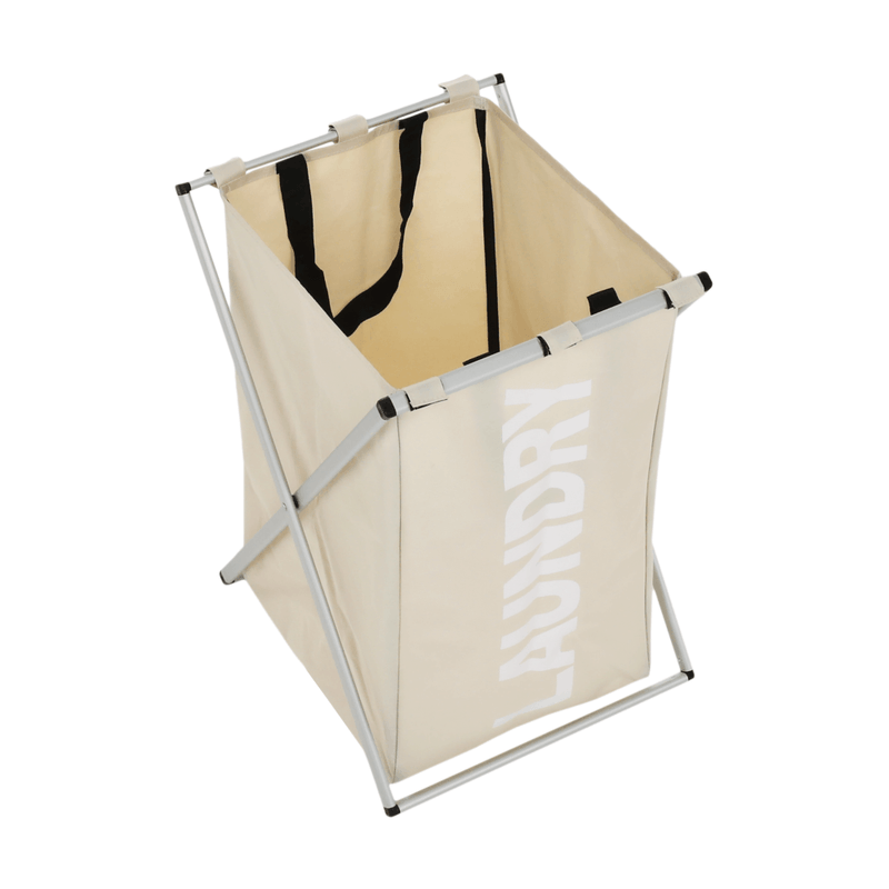 Market - Spalare si intretinere rufe - Uscatoare de rufe si accesorii - Cos de rufe din panza, gri-bej, LAUNDRY NEW TYP 1 - Infinity.ro