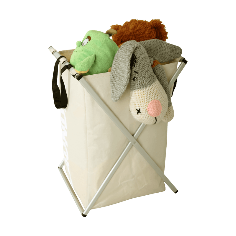 Market - Spalare si intretinere rufe - Uscatoare de rufe si accesorii - Cos de rufe din panza, gri-bej, LAUNDRY NEW TYP 1 - Infinity.ro