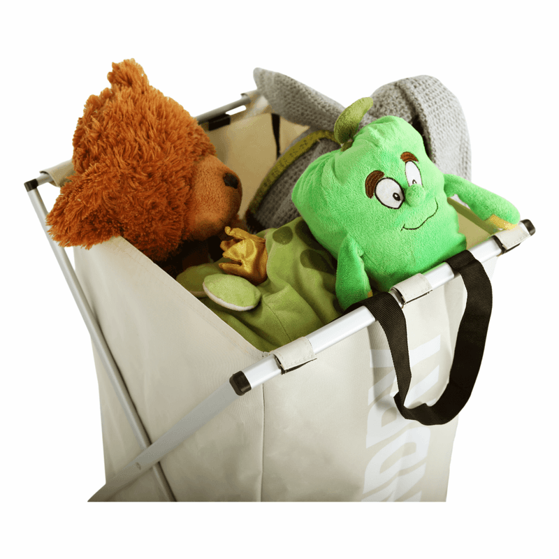Market - Spalare si intretinere rufe - Uscatoare de rufe si accesorii - Cos de rufe din panza, gri-bej, LAUNDRY NEW TYP 1 - Infinity.ro