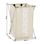 Market - Spalare si intretinere rufe - Uscatoare de rufe si accesorii - Cos de rufe din panza, gri-bej, LAUNDRY NEW TYP 1 - Infinity.ro