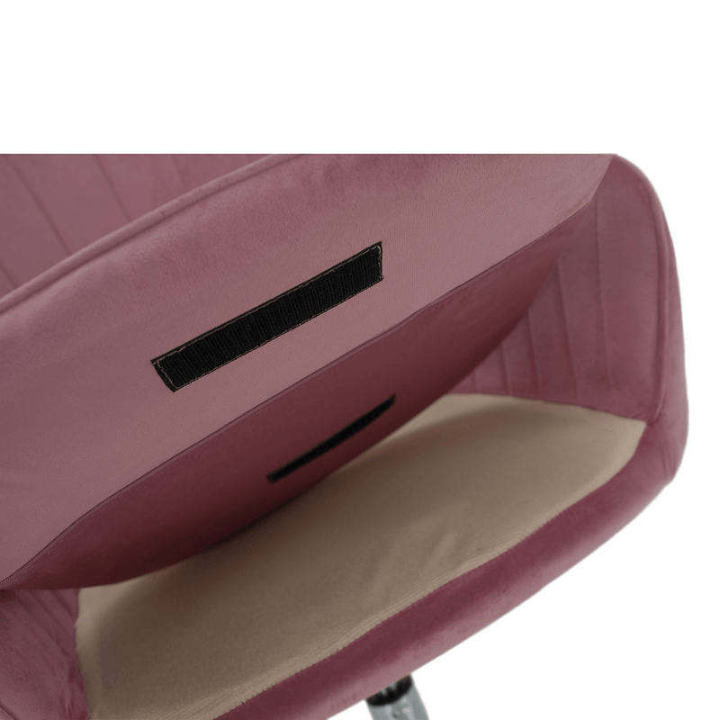 Casa si Gradina - Mobilier - Scaune si fotolii - Scaune - Scaun de birou, tesatura de catifea roz / crom, KLIAN - Infinity.ro