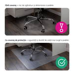 Casa si Gradina - Mobilier - Feronerie si accesorii mobila - Protectie podea sub scaun, transparenta, 140x100 cm, 0,5 mm - Infinity.ro